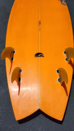 5'10" Strive quad swallow tail fish surfboard