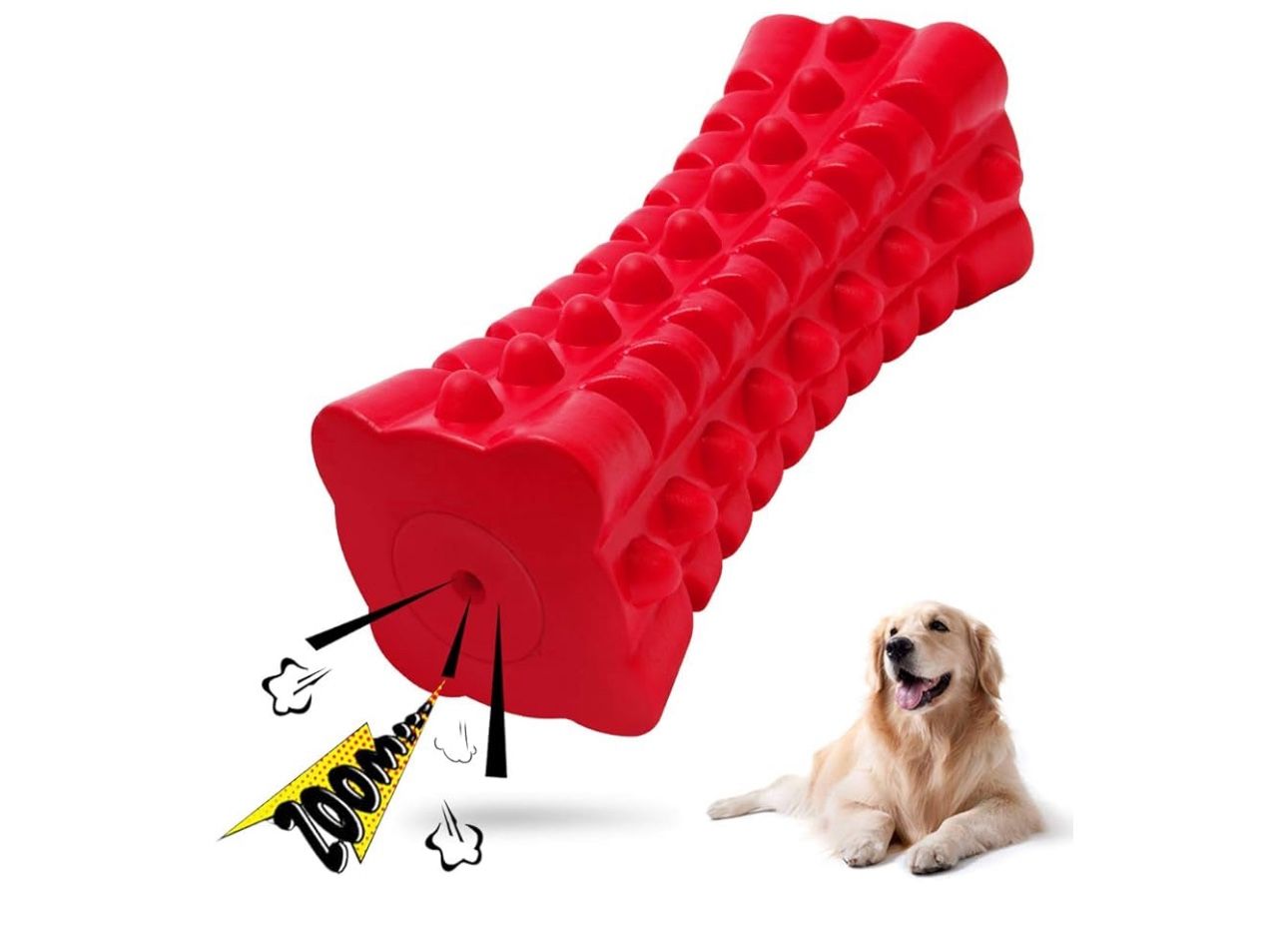 VANFINE Indestructible Squeaky Dog Toy – Tough Rubber Chew Toy for Aggressive Large Dogs, Durable and Safe for Interactive Play