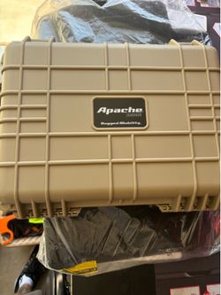 APACHE 3800 WEATHERPROOF PROTECTIVE HARD CASE CAMERA LENS WEAPON TAN 15x11x8