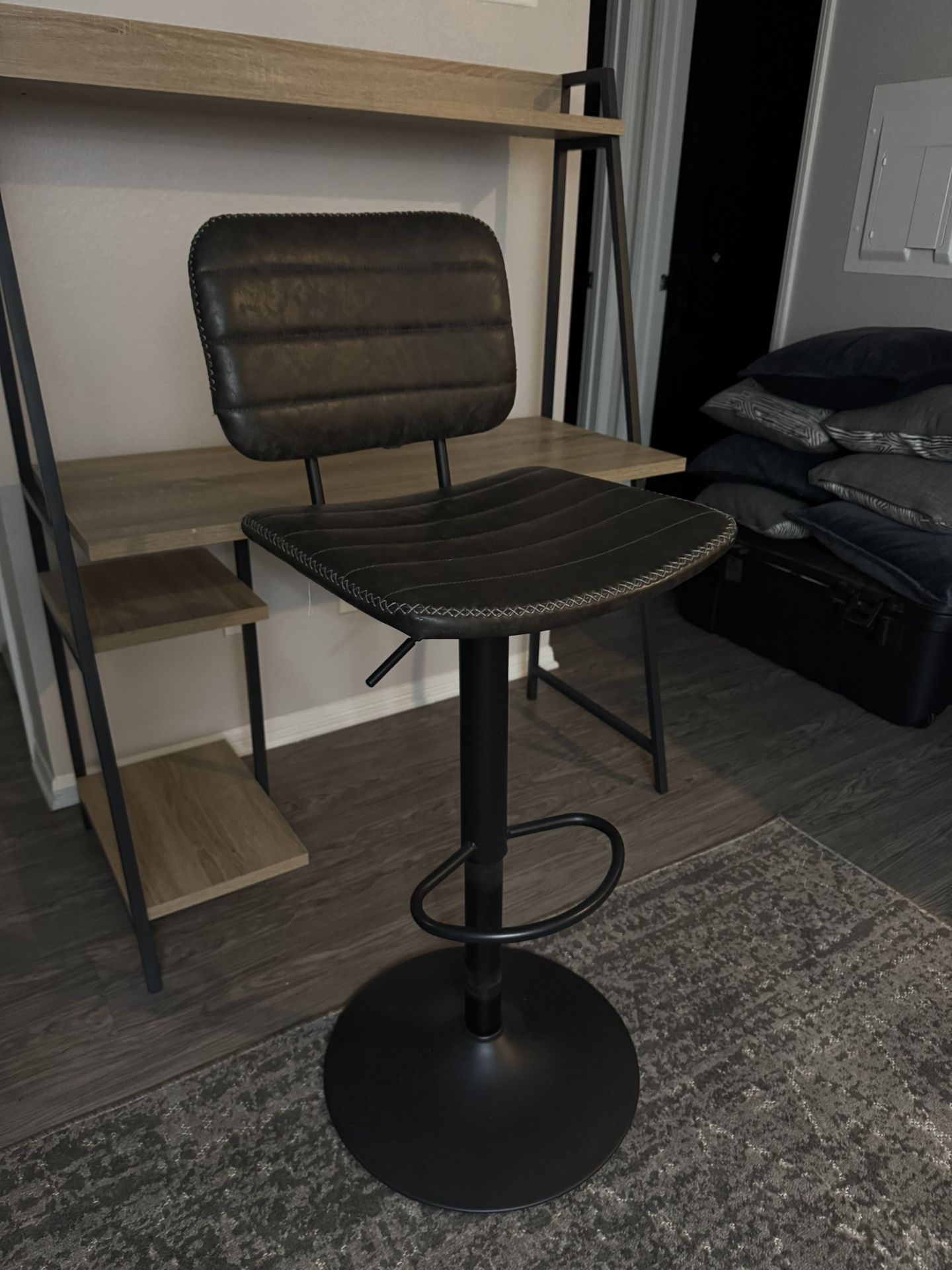 Charcoal Grey Swivel Bar Stool