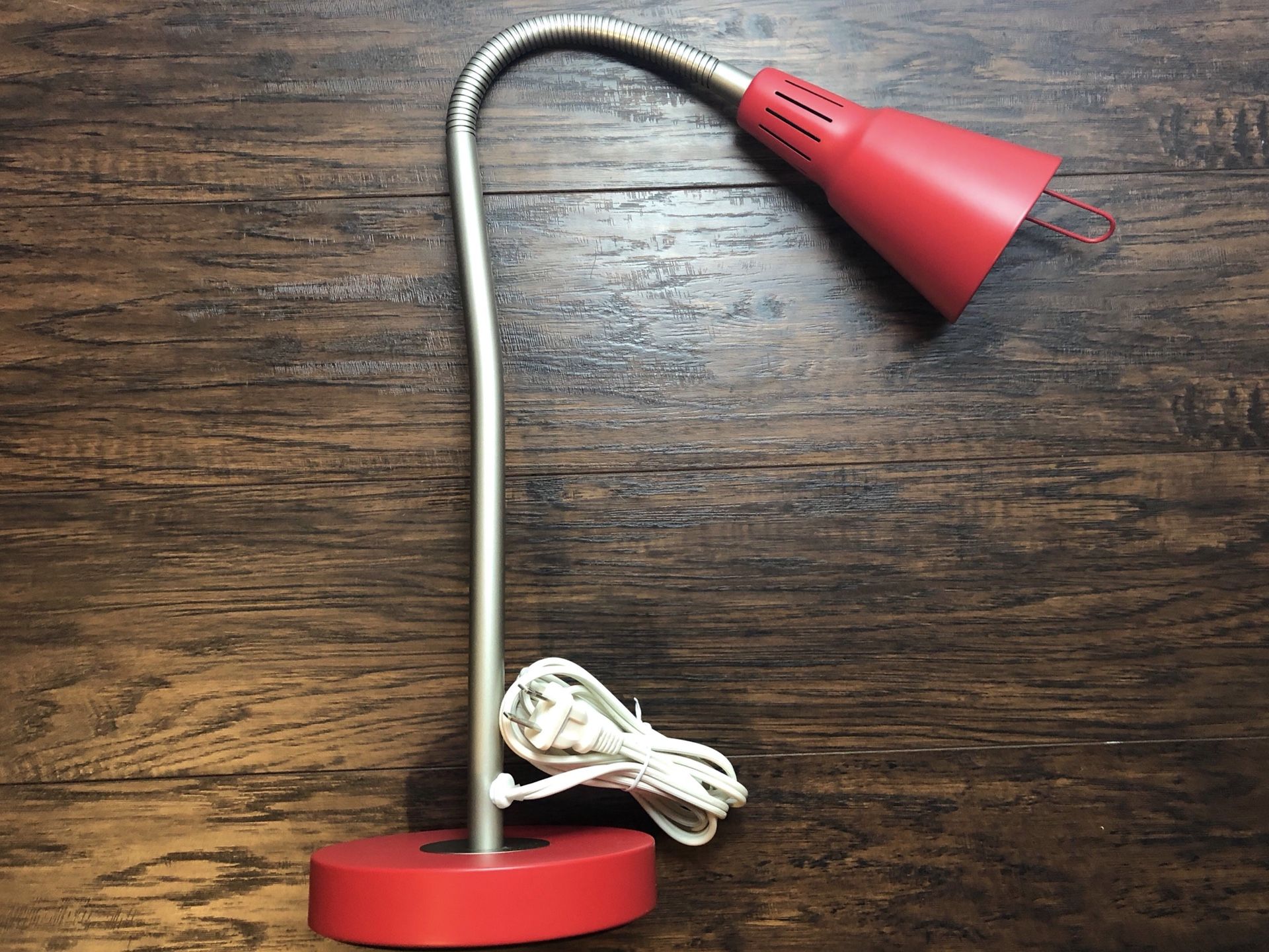 Ikea Intertek 3054269 Cool Vintage Red Desk Lamp Adjustable Goose Neck B1022