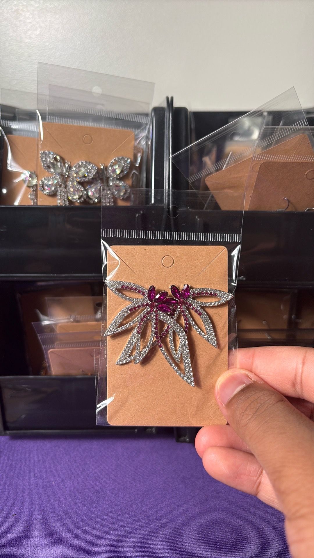 Diamond Wing Earrings