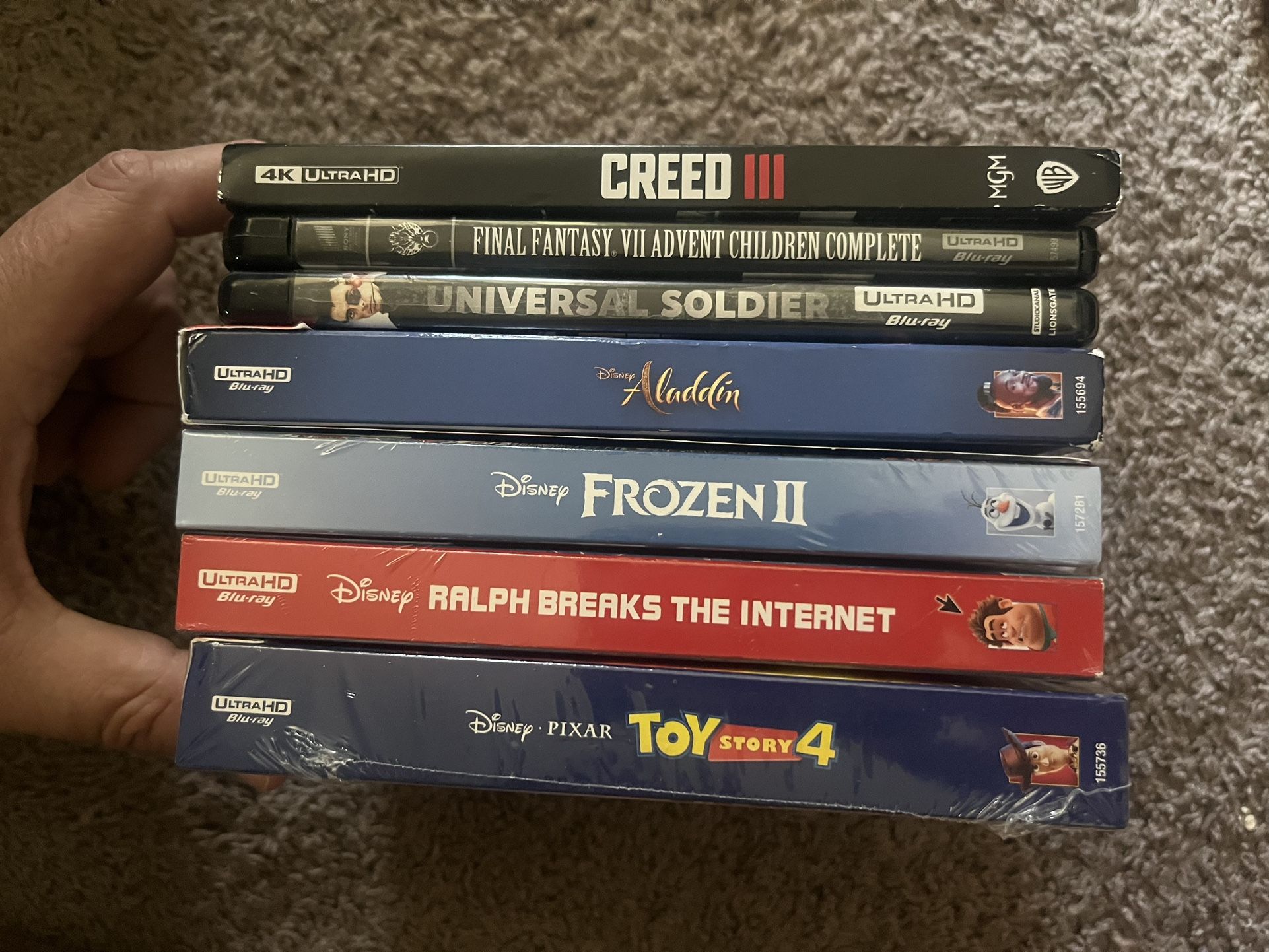 4k Uhd Movies Toy Story Frozen Aladdin Creed