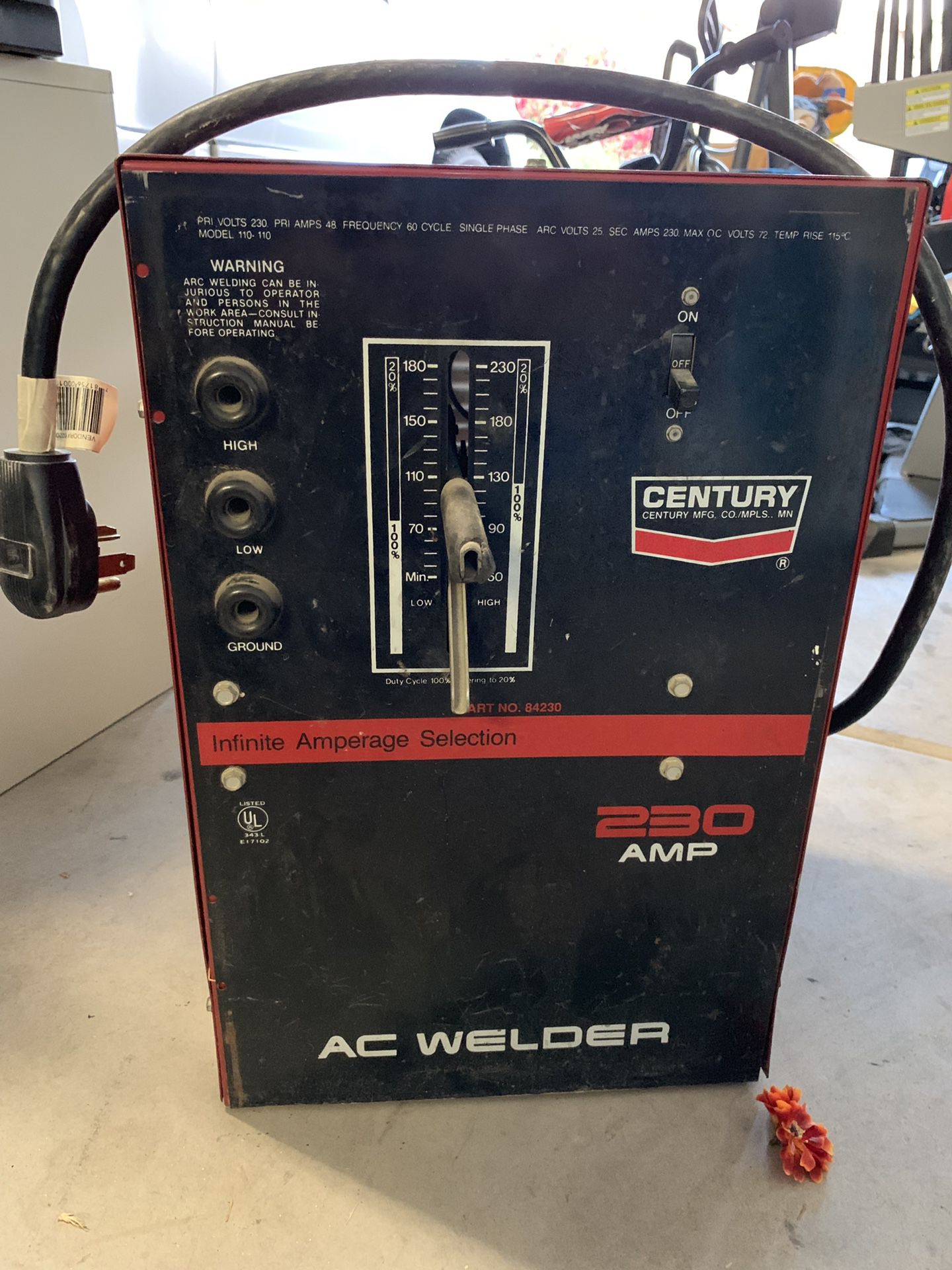 Century 230 amp AC Stick Welder