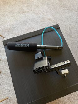 Sony top handle with Rode NTG 2 and Kondor Blue XLR cable