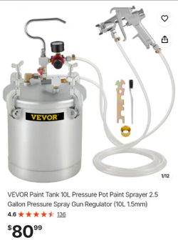 VEVOR 10L Pressure Pot Paint Sprayer Kit