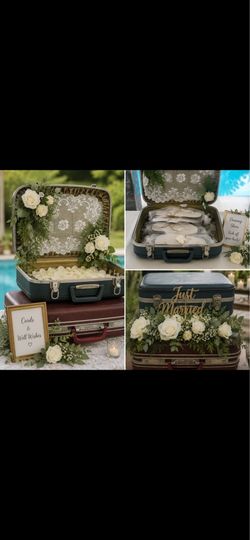 Vintage suitcase for wedding