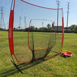 Softball Baseball Hitting Batting Practice Net Bow Frame Training with Bag