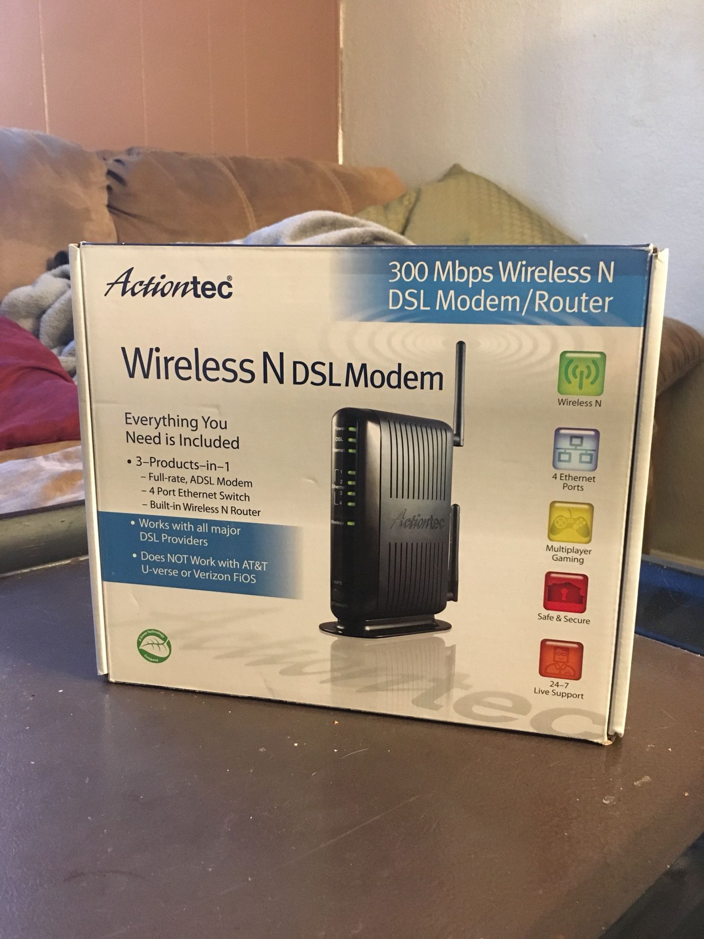 ActionTec Wireless N DSL Modem Router GT784WN 300mbps