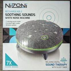 Nizoni Rechargeable Soothing Sounds White Noise Machine 