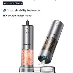 Electric Salt And Pepper Grinder Set