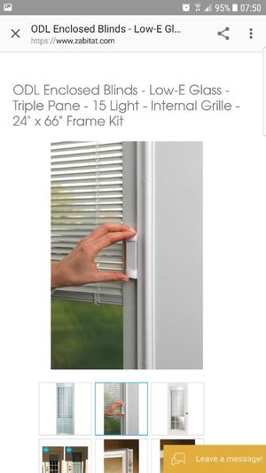 Odl Enclosed Blinds Low E Glass Triple Pane 15 Light