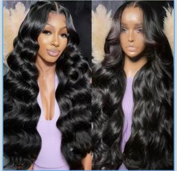 Brand New 32 Inch 13x6 Lace Front Wigs Human Hair Real Full Virgin Human Hair Wig