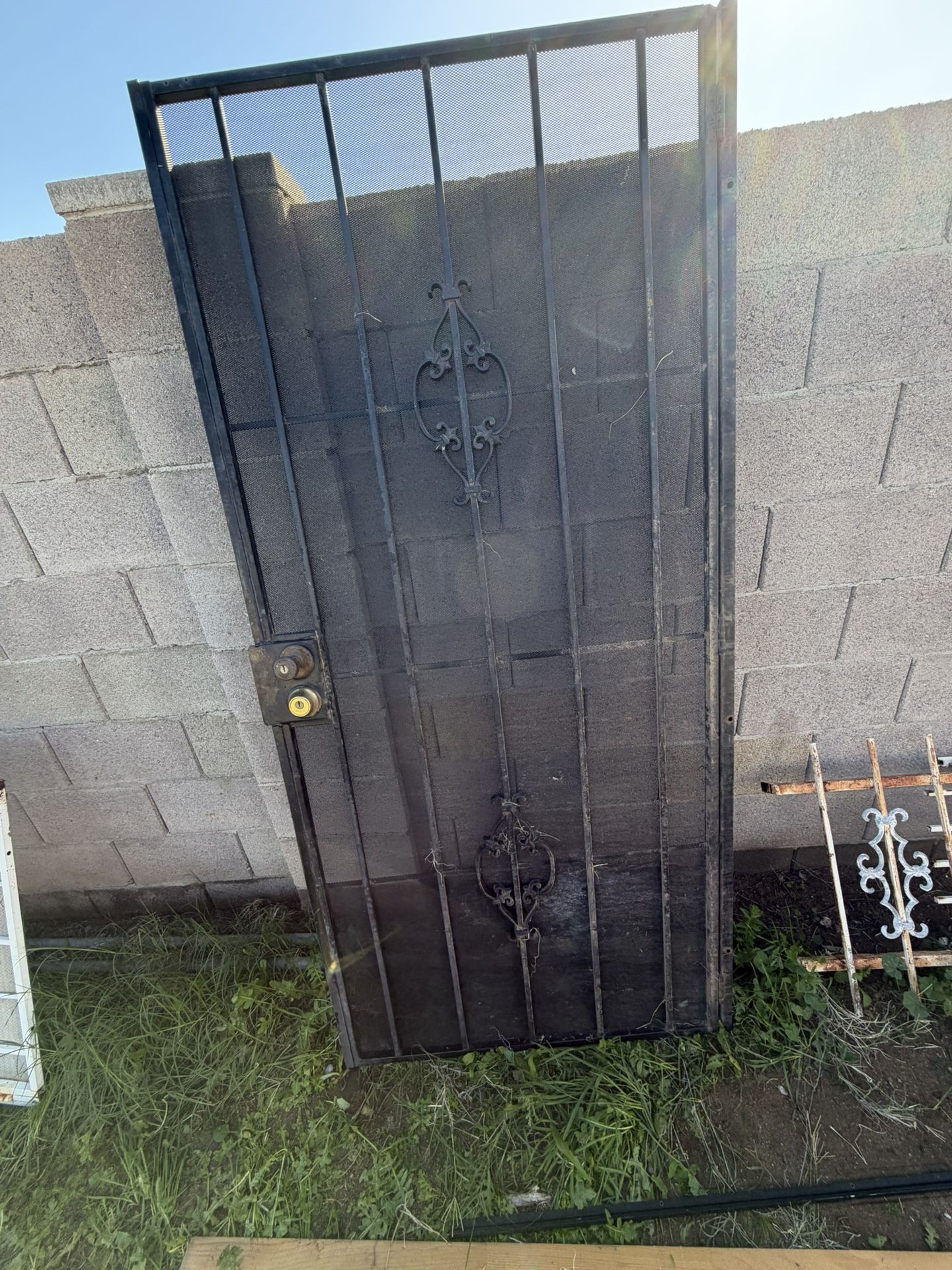 black security door