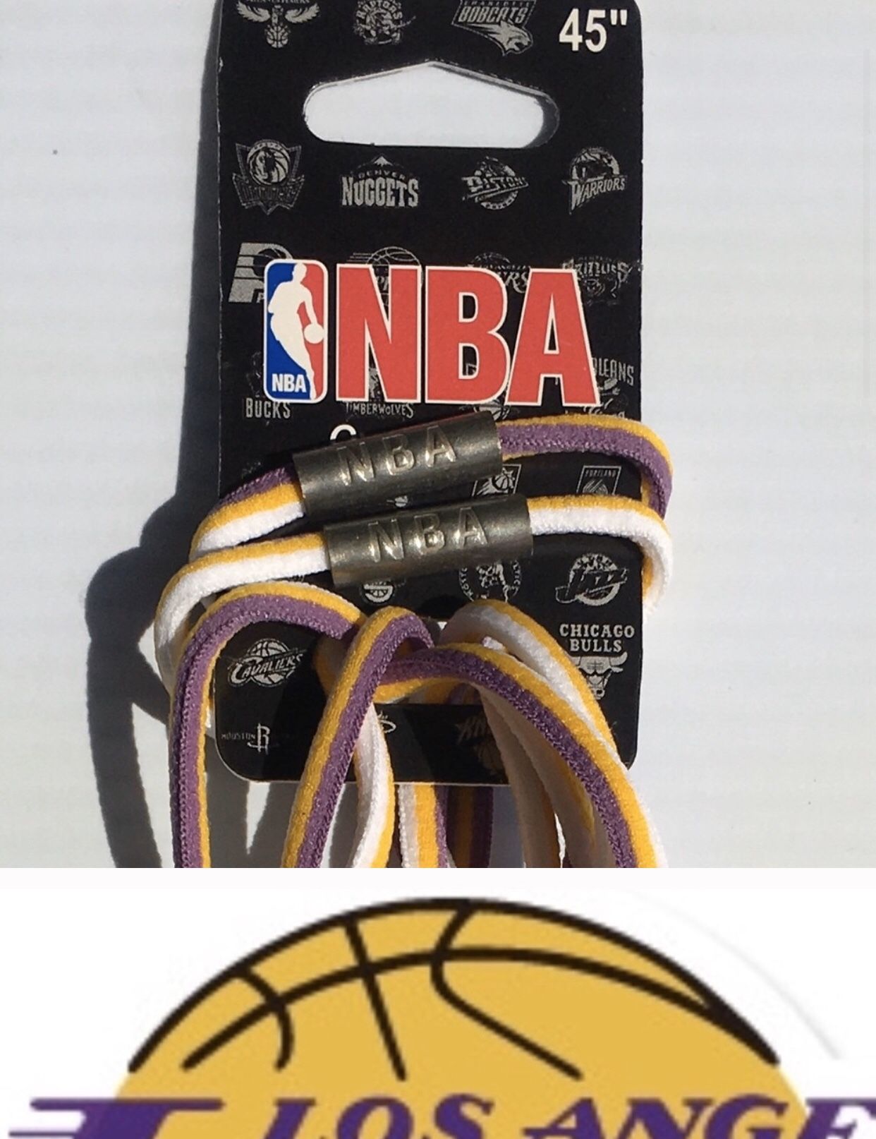 Lakers NBA shoestrings 45β