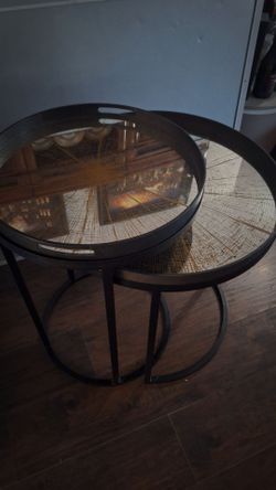 Authentic 2-piece nesting coffee table set from Arhaus (Arnhem Collection).
