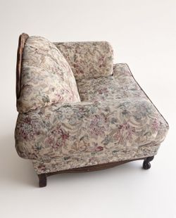 Vintage Floral Upholstered Loveseat Sofa
