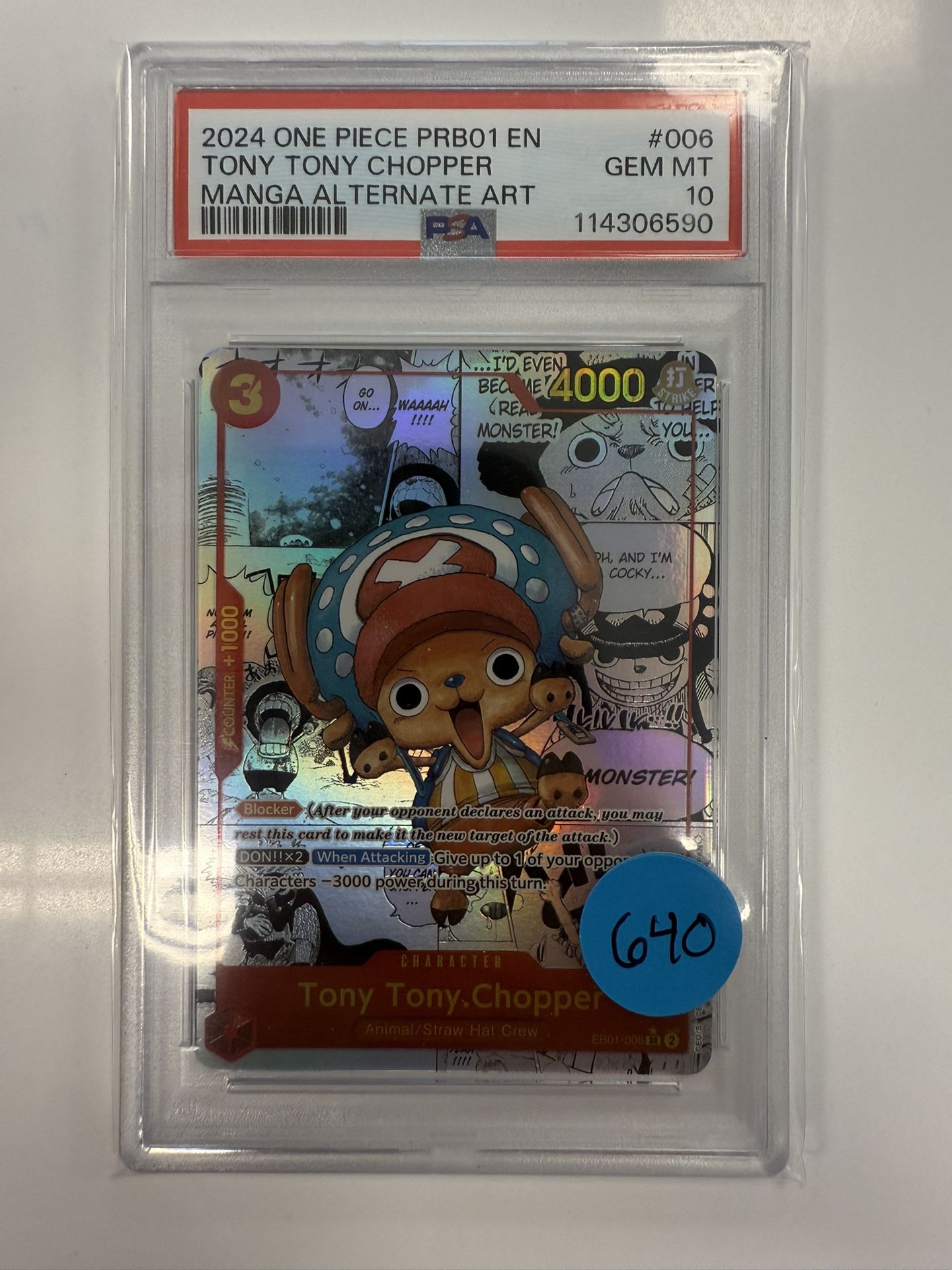 One Piece Chopper Manga Prb-01 PSA 10