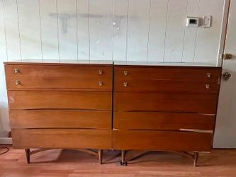Pair of Solid Wood Mid-Century Modern Dressers, Can be sold separately as well.