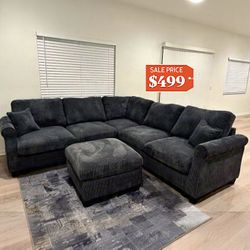 Brand New Sectional Sofa With Ottoman - In Box 