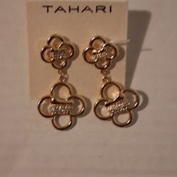 New Nice Pair Of Tahari Pierced Earrings 