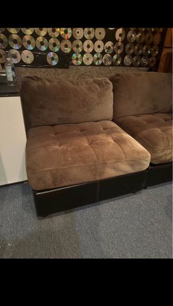 Brown Tufted Velvet Loveseat sofas 35” wide 37” deep 34” tall  