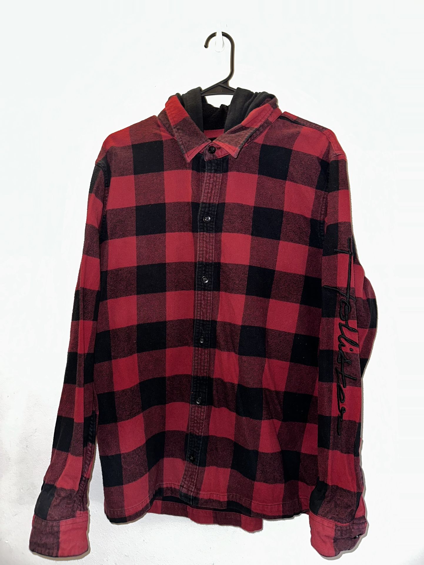 Hollister Red Flannel Hoodie