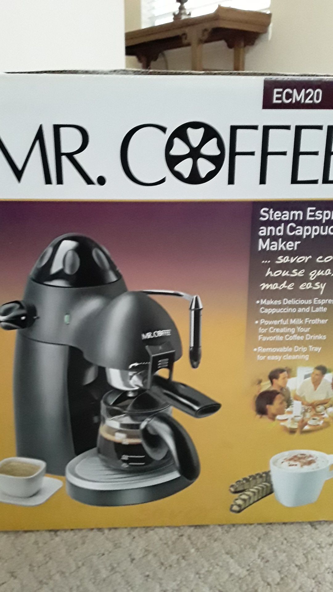 Mr. Coffee steam espresso & cappuccino maker.