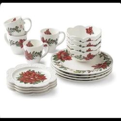 Vajilla Navideña 16 Piezas Princess House 