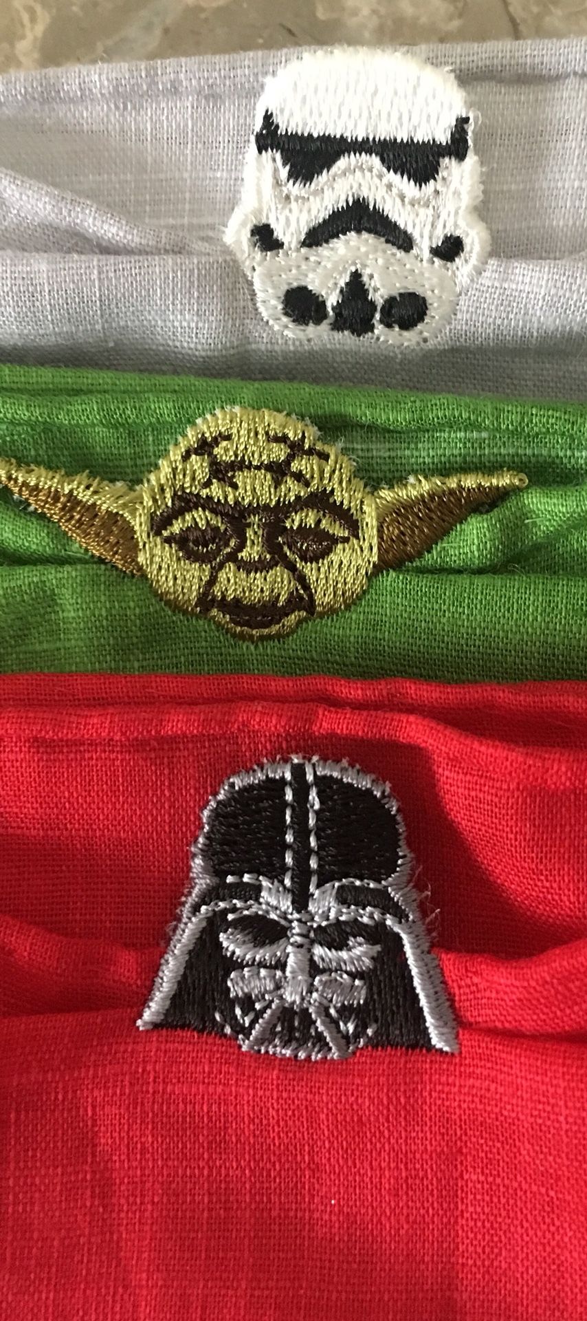 STAR WARS Cotton and linen handkerchief SET OF 3