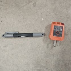 Receptacle Tester, & Pocket Screwdriver 