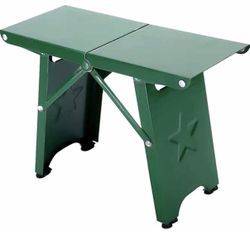 1pc Metal Folding Chair Portable Outdoor Stool for Camping BBQ Park Fishing