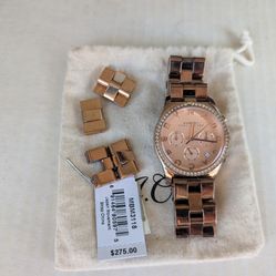 Marc Jacobs Ladies MBM3118 Rose Gold (missing one diamond))