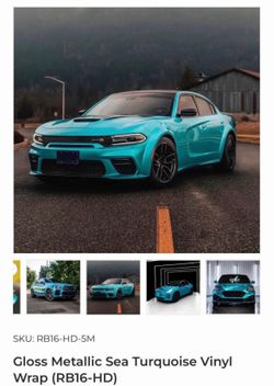 TECKWRAP SEA TURQUOISE CAR WRAP, 5FT x 59FT, BRAND NEW