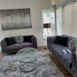 3 Pcs Elegant Velvet Sofa Set Only 999$ Obo 