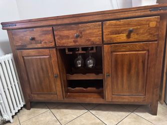 Wooden Dining Room Buffet / Sideboard – Wine Storage