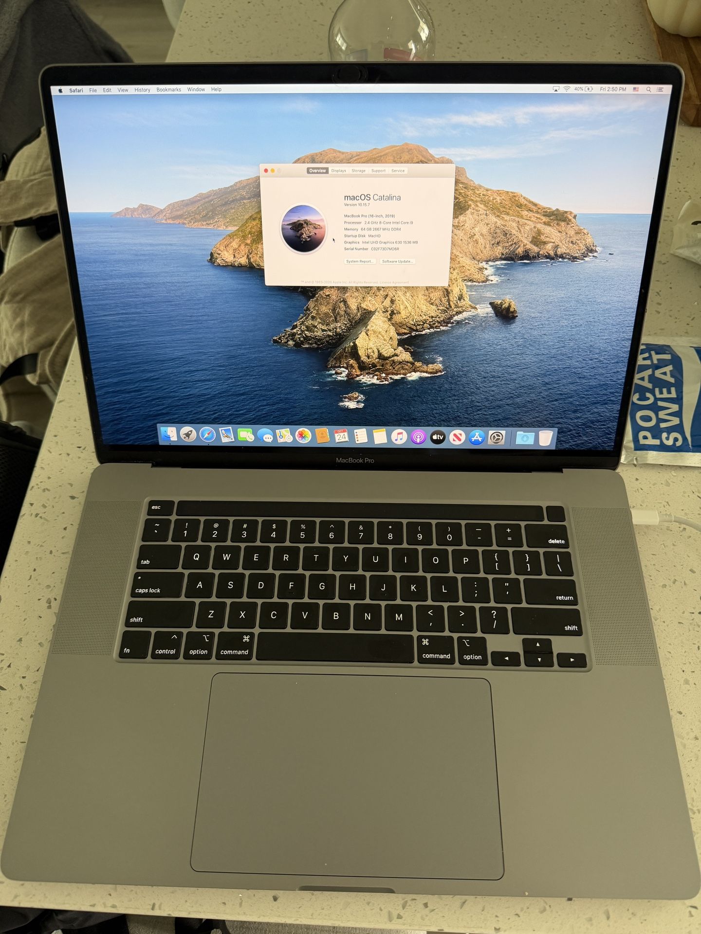 MacBook Pro 2019 16inch i9 64gb 1tb