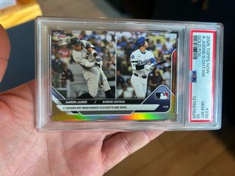 2025 Topps Now Shohei Ohtani / Aaron Judge Gold Foil /50 PSA 10