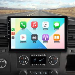 Car Radio Stereo Chevy Silverado Tahoe Suburban 2007 2008 2009 2010 2011 2012 2013 GMC Sierra Yukon, Wireless CarPlay Android Auto, 10.2” Touch Screen
