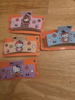 Hello Kitty Halloween hair clips