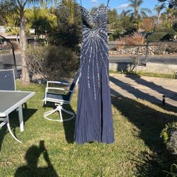 Sean Collection Navy Sequins Prom Dress Size 2