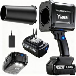 Cordless Leaf Blower with Battery 2×4000mAh and Fast Charger,Electric Small Leaf Blower Lightweight Handheld Design