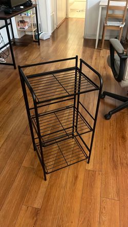 Black 3-Tier Metal Wire Storage Rack