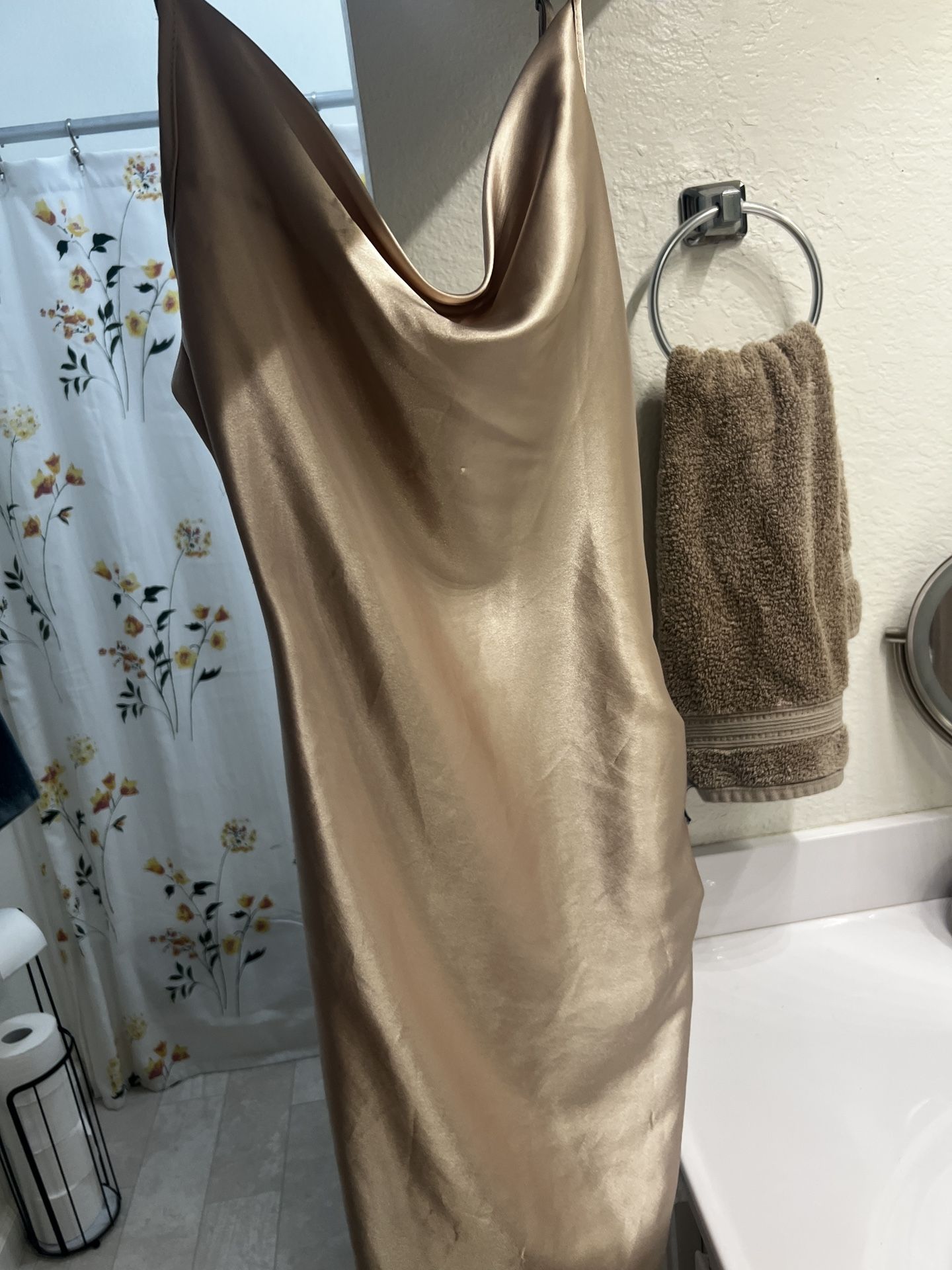 Satin Gold Dress 