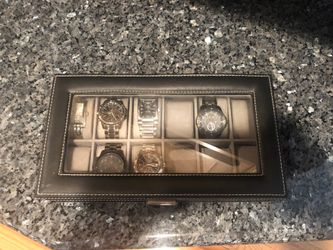 Seiko,Kenneth Cole, Guess, Mark Anthony watches and case is included.