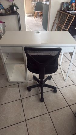 Desk and chair