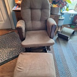 Glider Rocker With Footstool