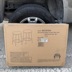 Walker Edison Upholstered Simple Bar Stools