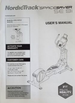 Nordictrack se9i manual sale