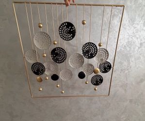 Modern metal wall decor $10